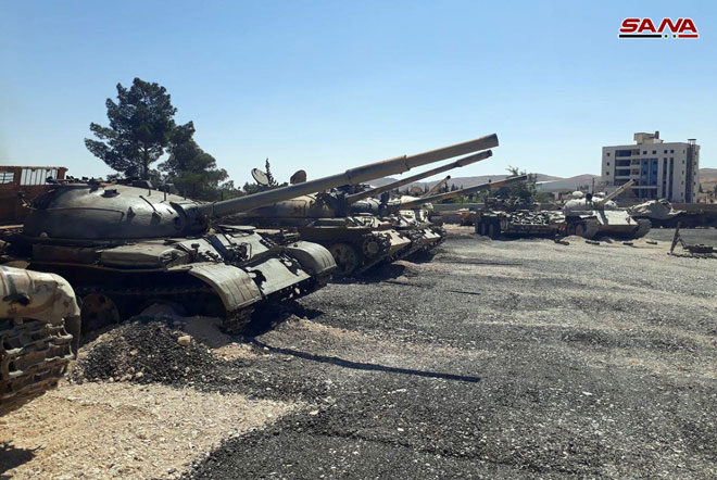 Sized tanks by Syrian army