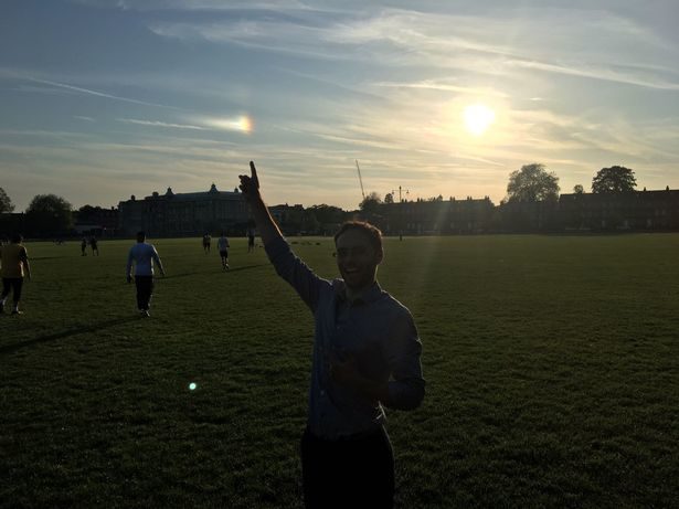 Sun dog over Cambridge, UK