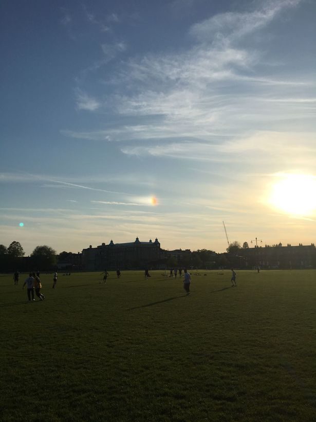 Sun dog over Cambridge, UK