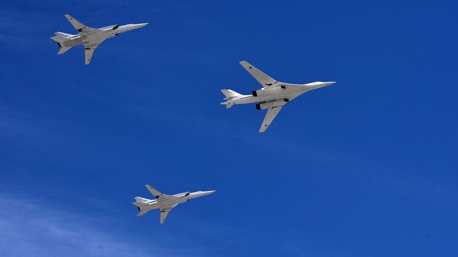 Russian Tu-160 and Tu-22M3 strategic bombers