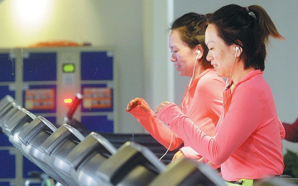 Click to enlarge exercising woman