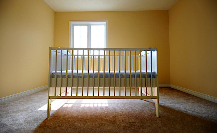 Empty crib