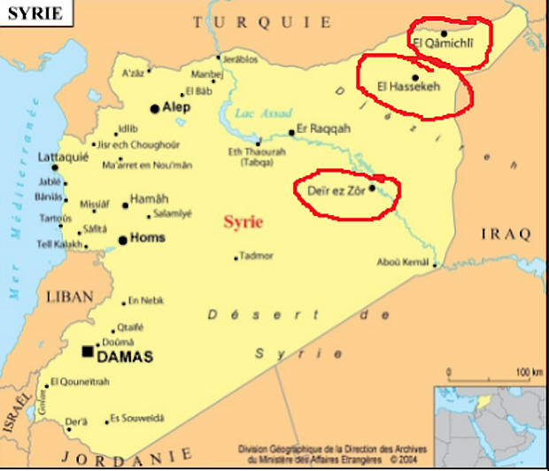 Click to enlarge Map of Syria