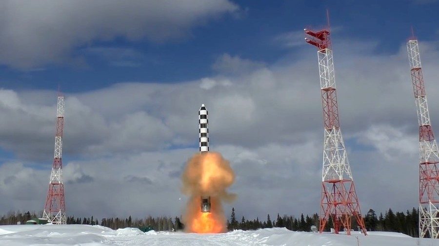 Click to enlarge Test launch of a Sarmat missile