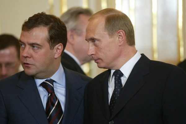Dmitry Medvedev and Vladimir Putin