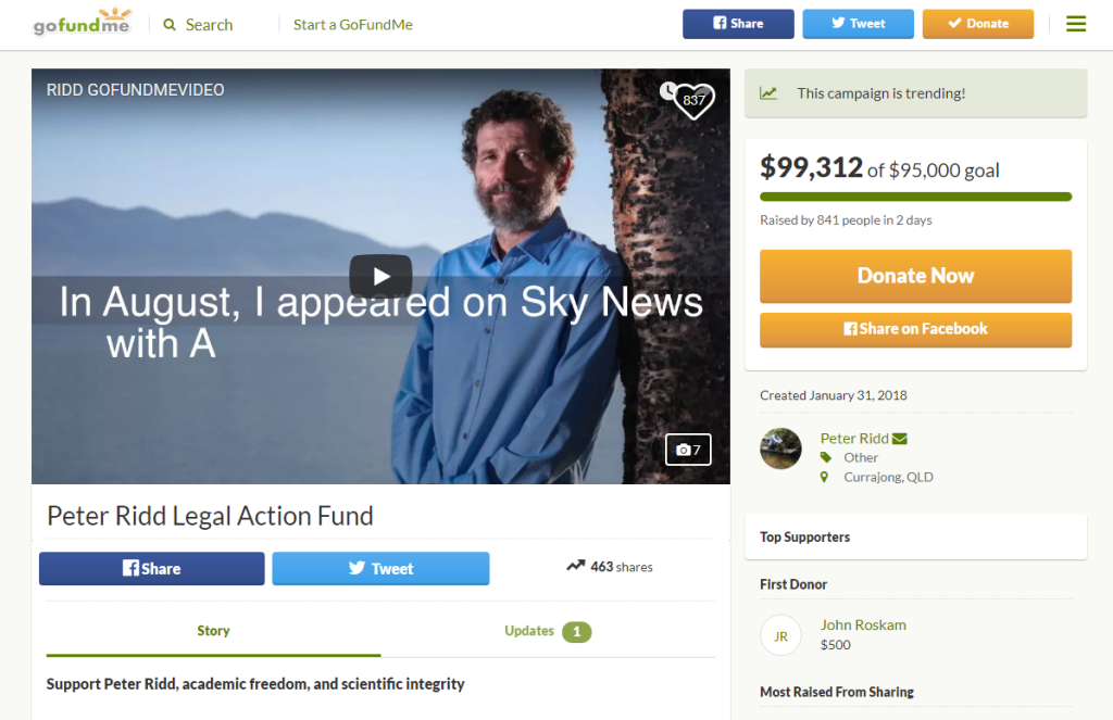 Peter Ridd fund