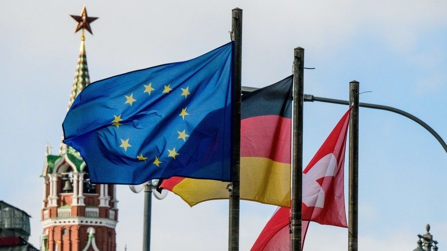 EU switzerland German flags