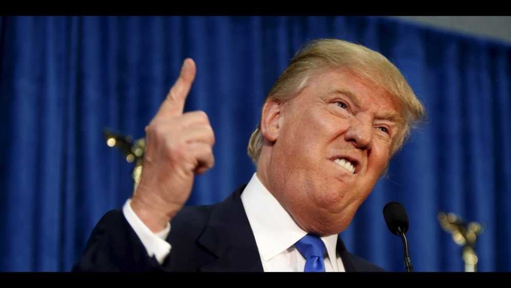 trump angry finger