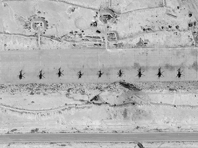 Satellite image of the T-4 airbase in Homs