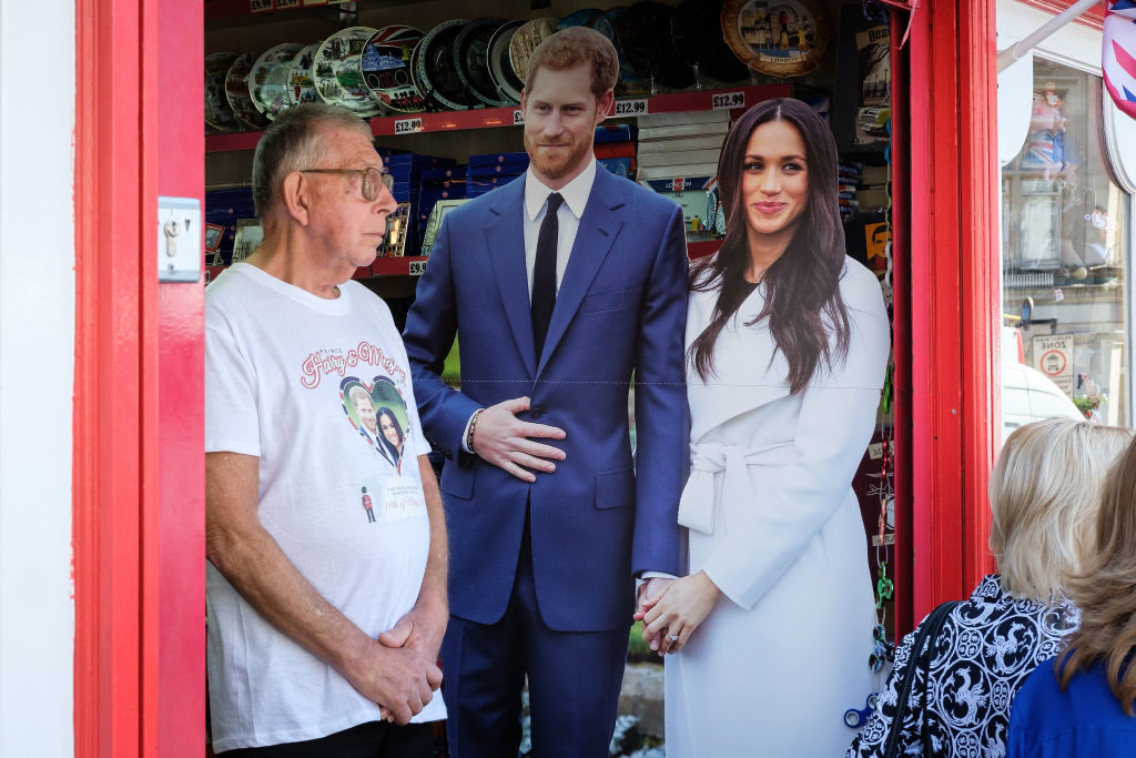 Click to enlarge A shopkeeper in Windsor, England.