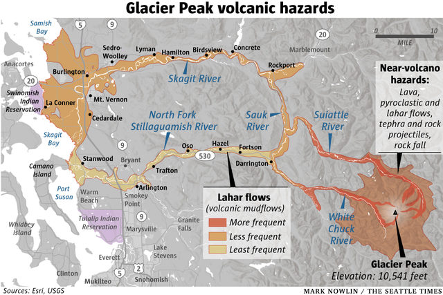 Click to enlarge washington peak volcano location