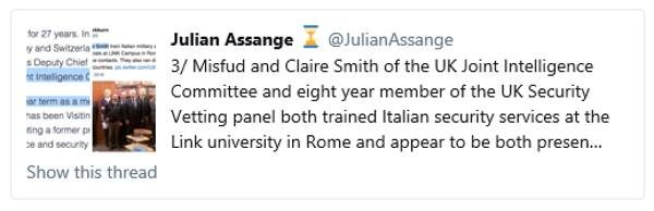 assange tweet mifsud russiagate