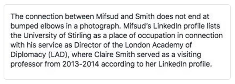 claire smithe mifsud russiagate