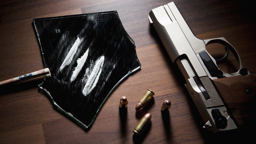Cocaine, bullets, and a gun.