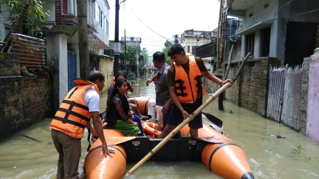 Flood rescues in Tripura, India, May 2018.