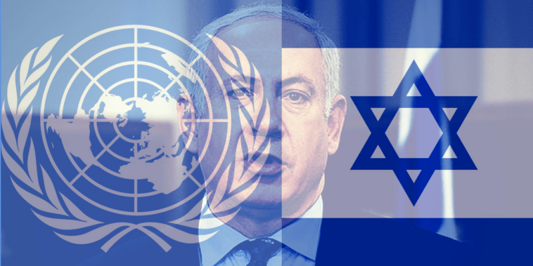 Netanyahu Israel United Nations UN flag