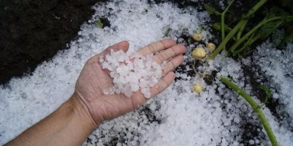 Click to enlarge Hailstones in Puglia