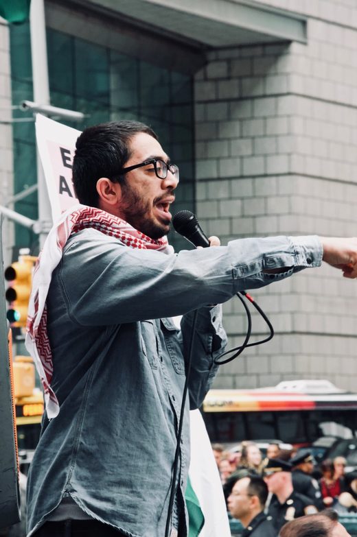 Raja Abdulhaq speaks Palestinian protest NYC