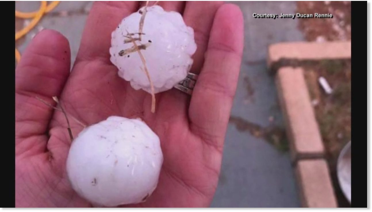 Severe hailstorm pounds Eddy County, New Mexico damages homes and