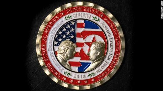 Click to enlarge trump commemorative coin north korea