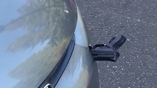 Gun stuck in car