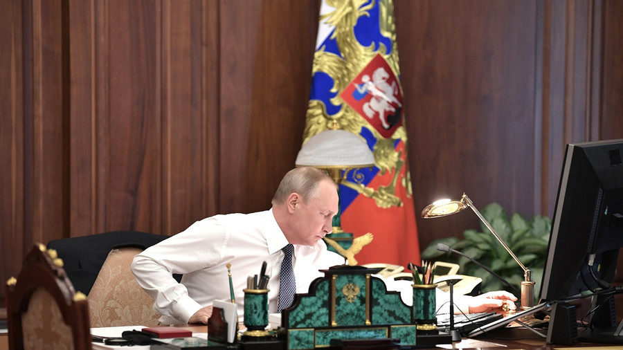 Putin at work in the Kremlin