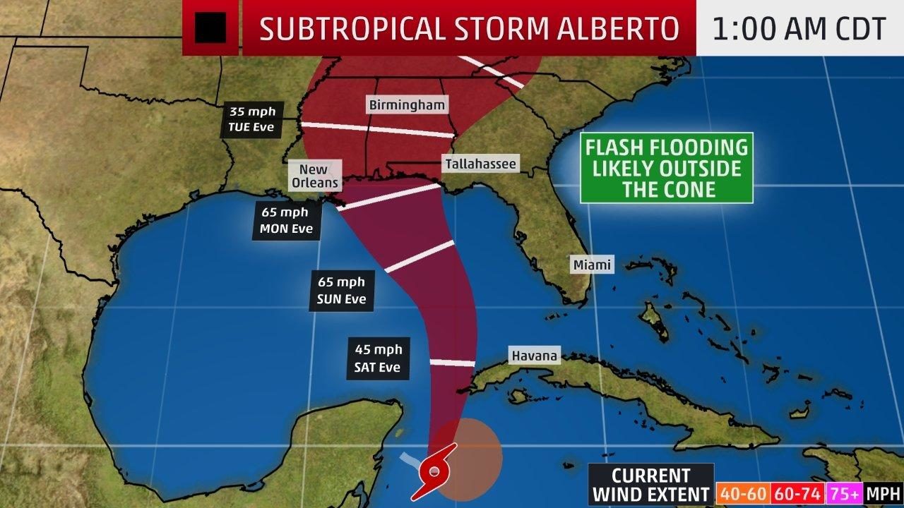 Click to enlarge Tropical Storm Alberto