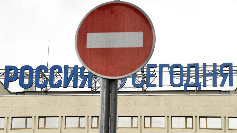 Click to enlarge Moscow headquarters of Russia's Rossiya Segodnya state media group.