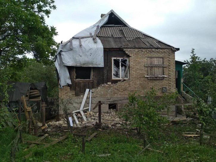 Click to enlarge Ukrainian shelling of Gorlovka, Donbass