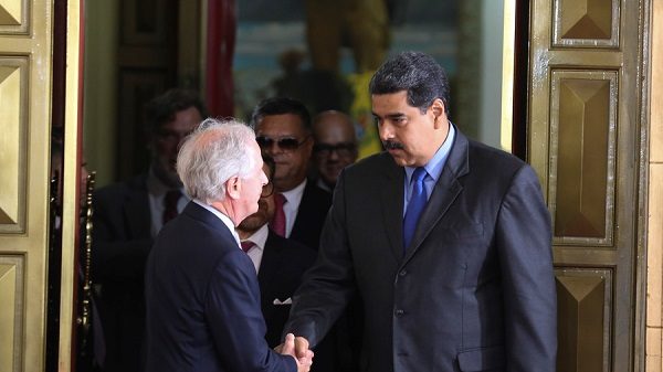 Venezuela's President Nicolas Maduro meets with U.S. Senator Bob Corker
