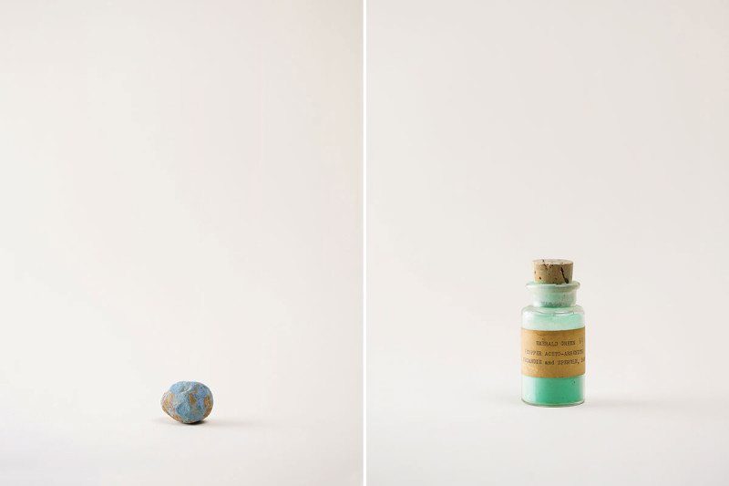 Click to enlarge egyptian blue paris green pigments