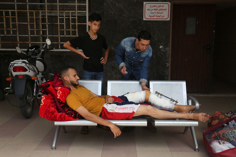 injured palestinian march of return gaza