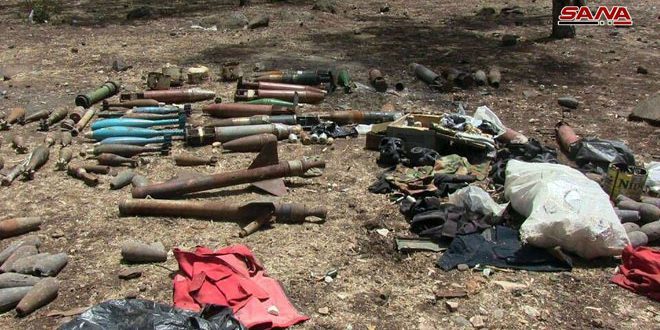 Click to enlarge Ammunition discovered by authorities in Homs
