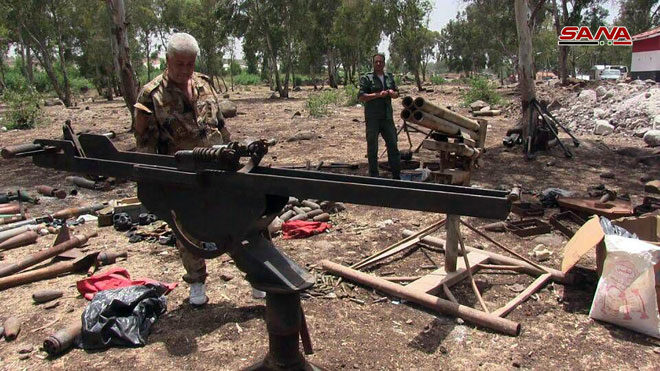 Click to enlarge Ammunition discovered by authorities in Homs