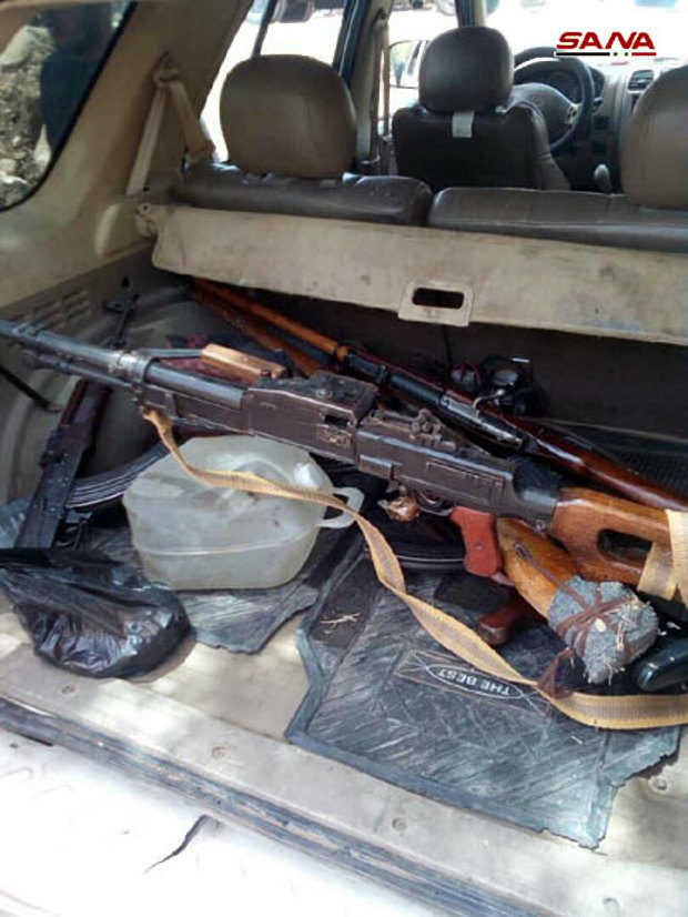 Click to enlarge Ammunition discovered by authorities in Homs