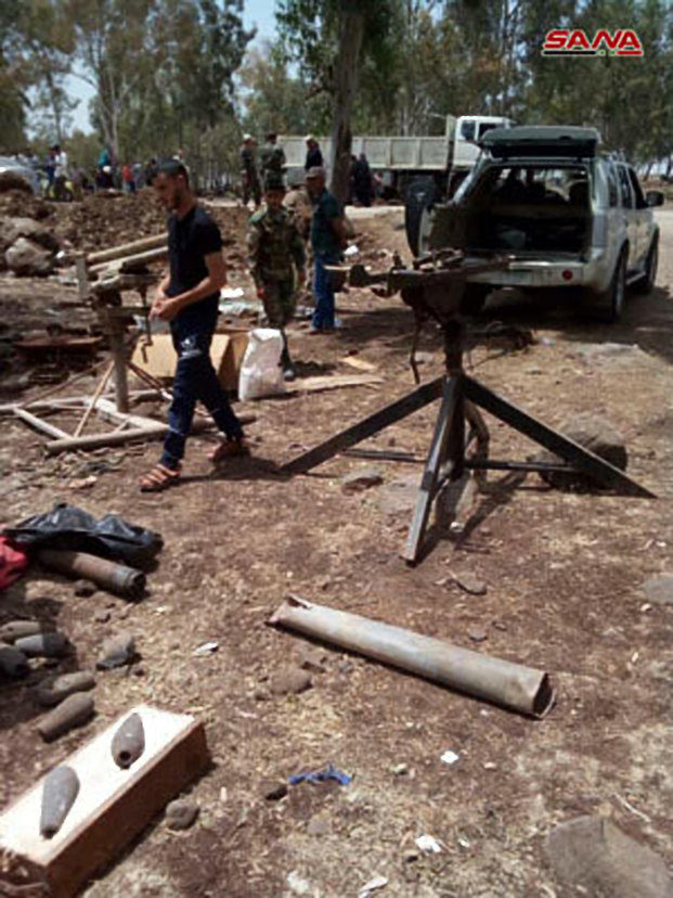 Click to enlarge Ammunition discovered by authorities in Homs