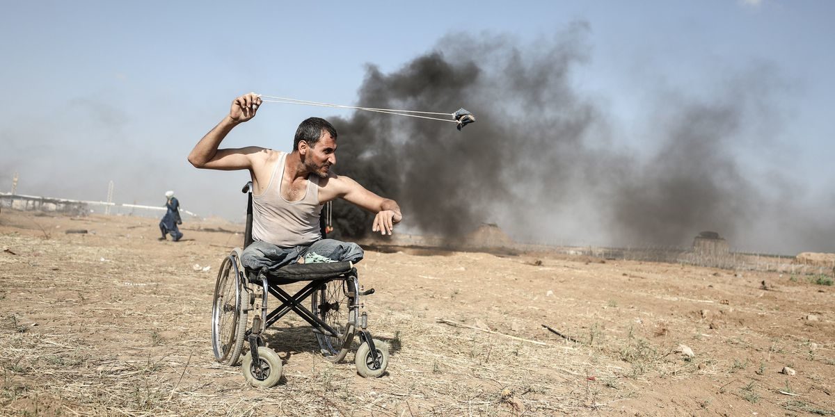 gaza slingshot wheelchair