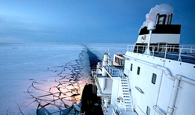Ship in Arctic