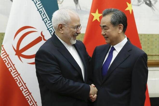 rChinese State Councilor and Foreign Minister Wang Yi meets Iranian Foreign Minister Mohammad Javad Zarif at Diaoyutai state guesthouse in Beijing, China, May 13, 2018.