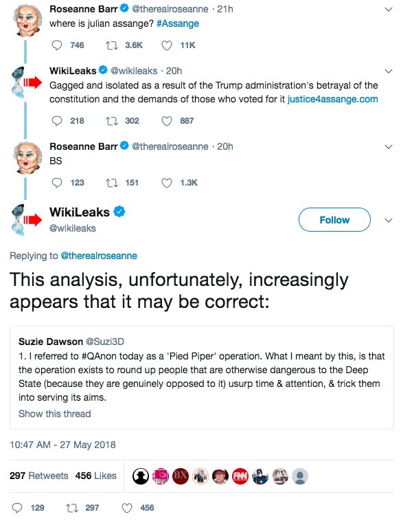 Roseanne Barr Wikileaks tweet