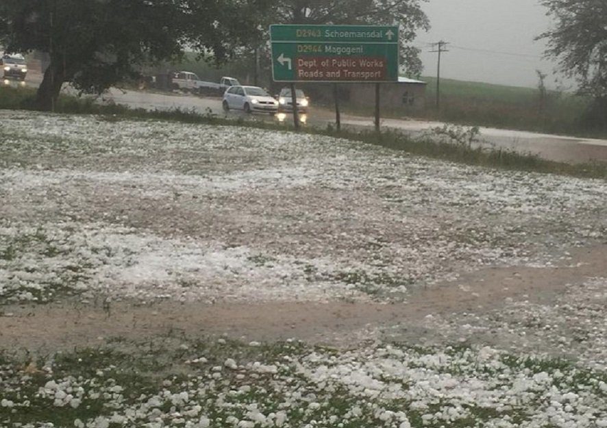 Hailstorm in Mpumalanga, South Africa