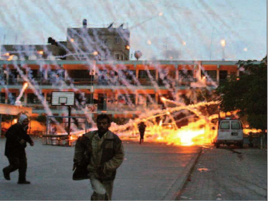 Click to enlarge cast lead gaza white phosphorus unrwa school