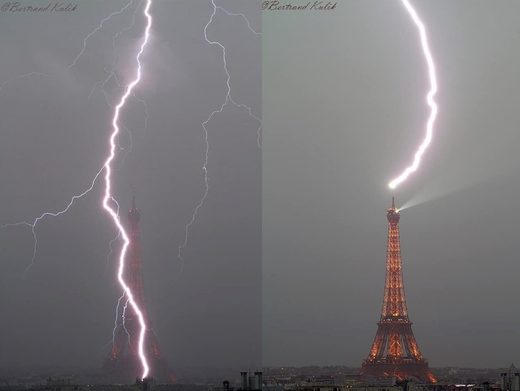Click to enlarge lightning eiffel paris