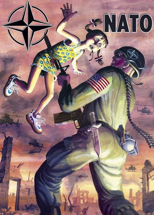 nato poster serbia