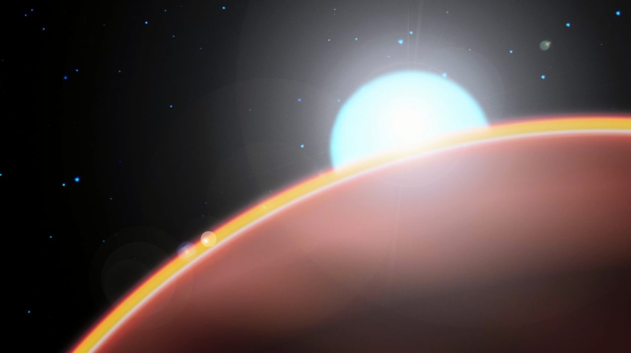 Click to enlarge stratosphere has been identified by the Hubble Space Telescope on the exoplanet WASP-33b