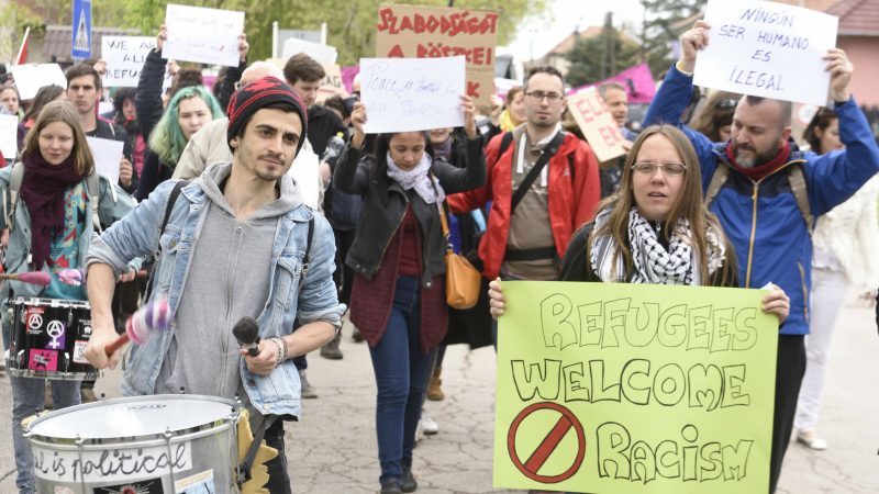 anti immigrant protest Hungary