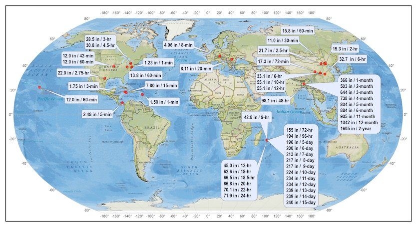 Click to enlarge world precipitation map