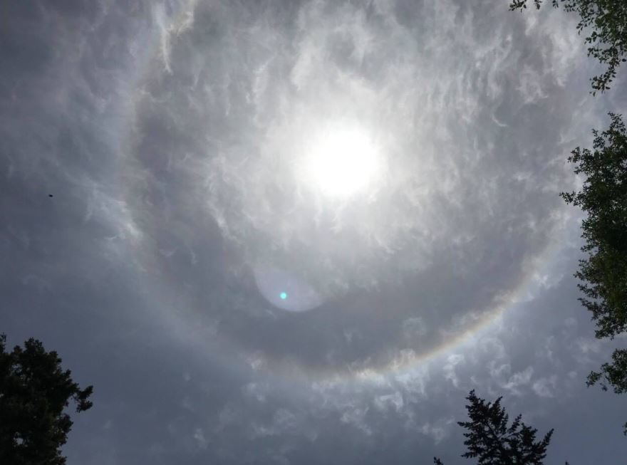 Click to enlarge Sun halo over NW WA