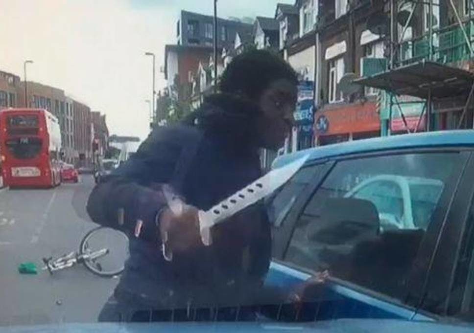 Click to enlarge Crazy knife attack in London