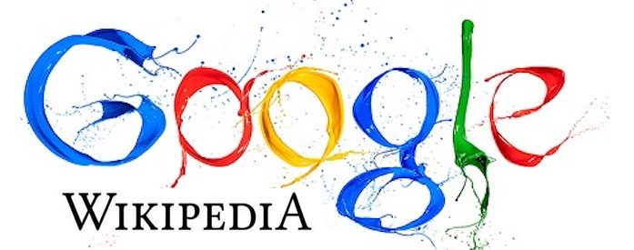 Click to enlarge GoogleWikipedia logos